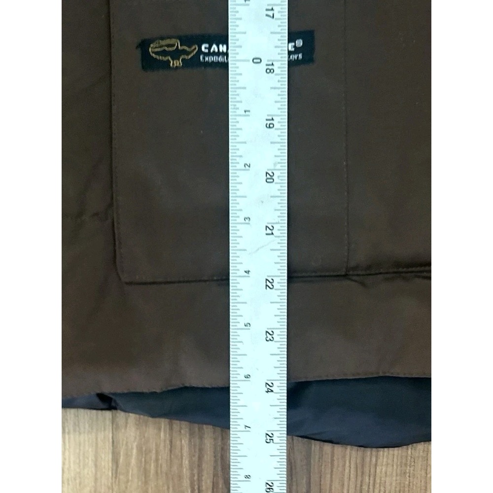 Canada Goose Coyote Puffer Vest Men's XXL Brown Maple Leaf Logo Expedition 2XL - Picture 11 of 11